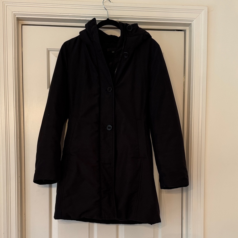Uniqlo Black Hooded Winter Coat